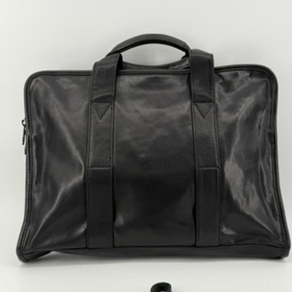 Tumi Leather Briefcase Laptop Bag, Luggage Tag, ID Wallet Black Business Travel - Picture 9 of 16